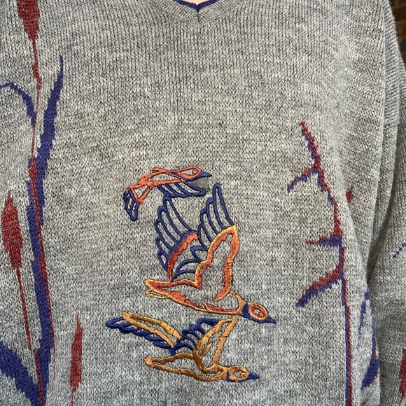 Porto Bello grey v neck sweater - Picture 3 of 5